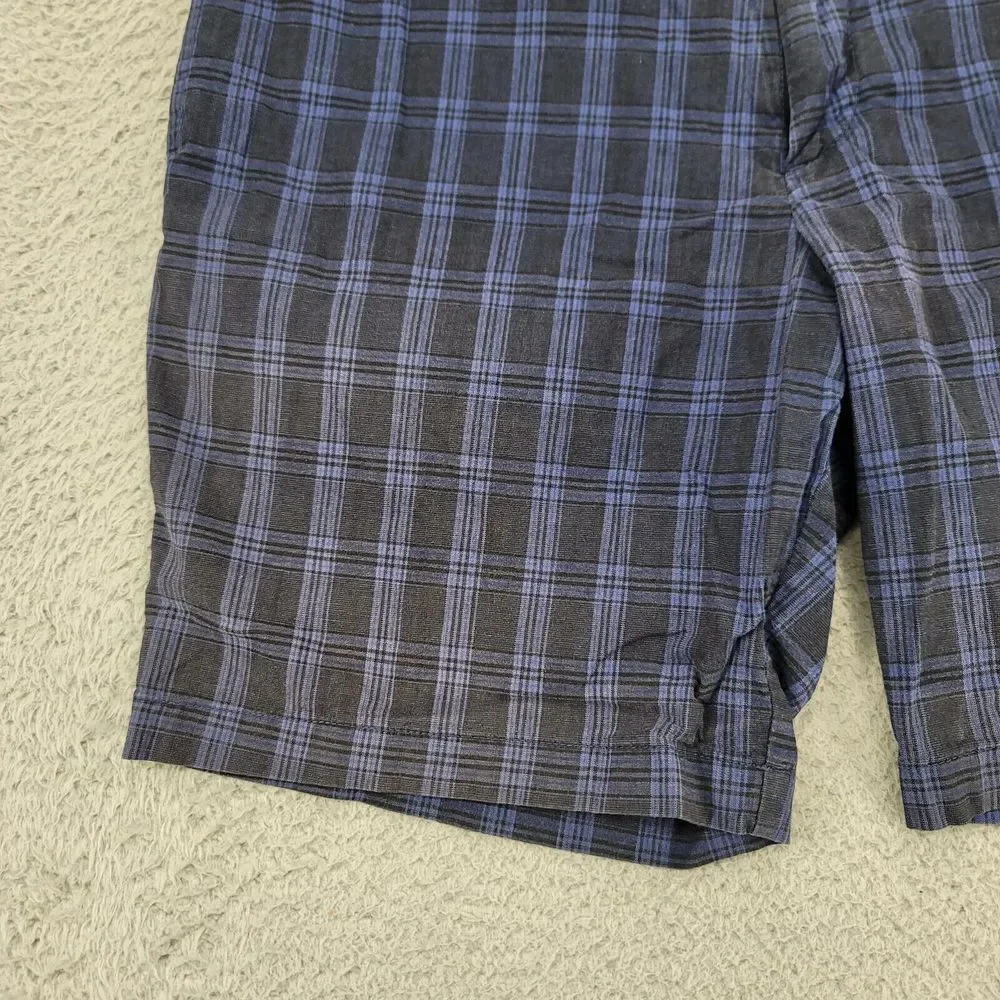Banana Republic Shorts Mens 34 Blue Plaid Aiden Club Short Outdoors Faded Casual